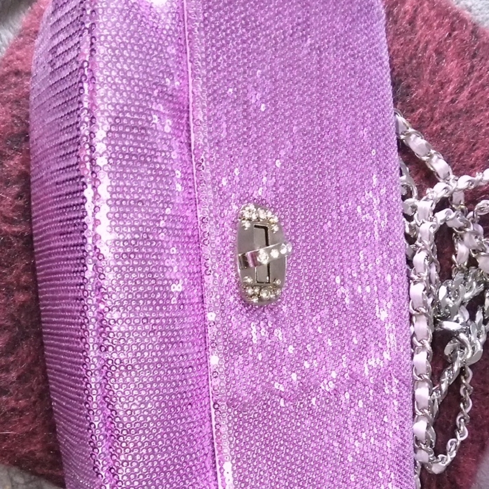 Glamorous Purple Sequin Clutch